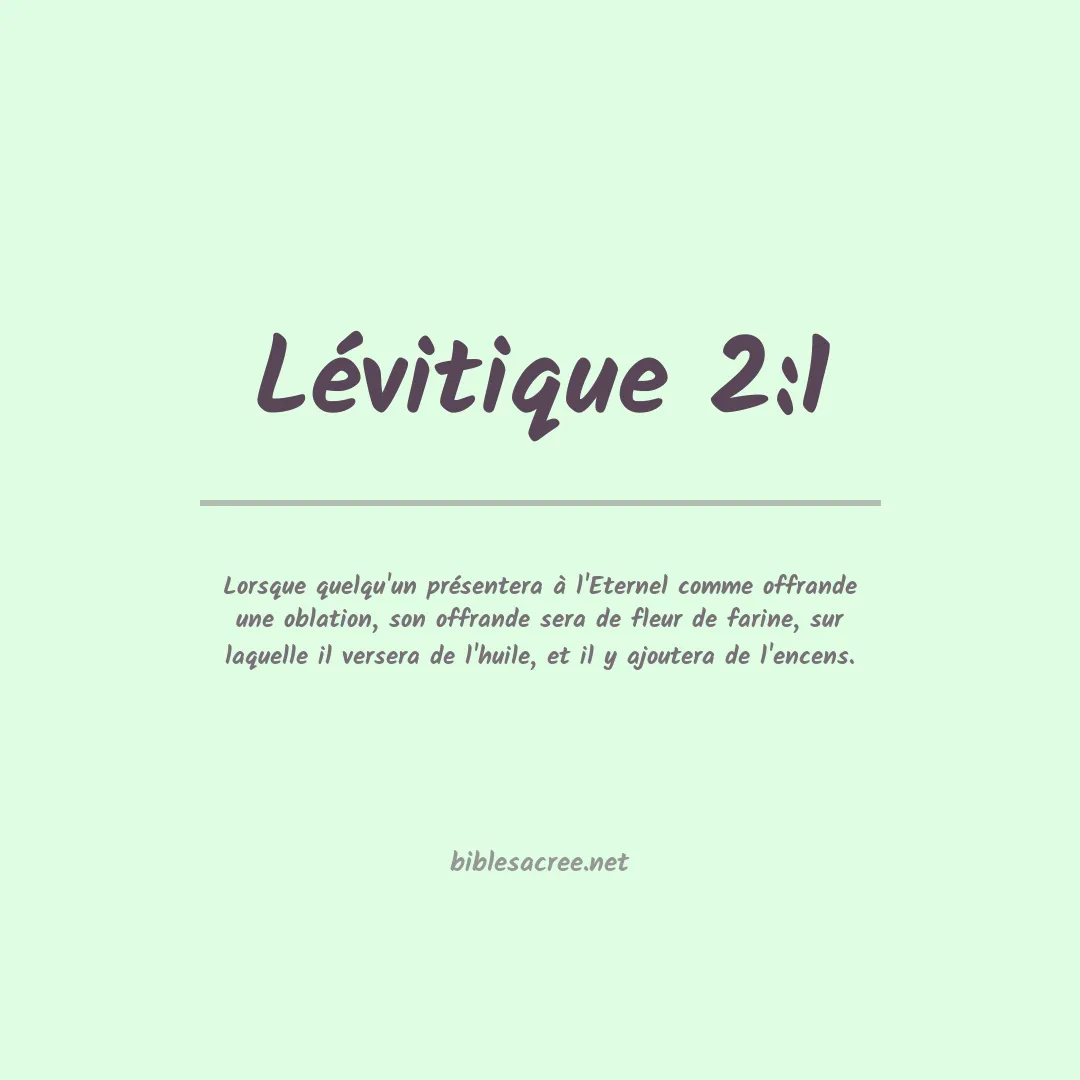 Lévitique - 2:1