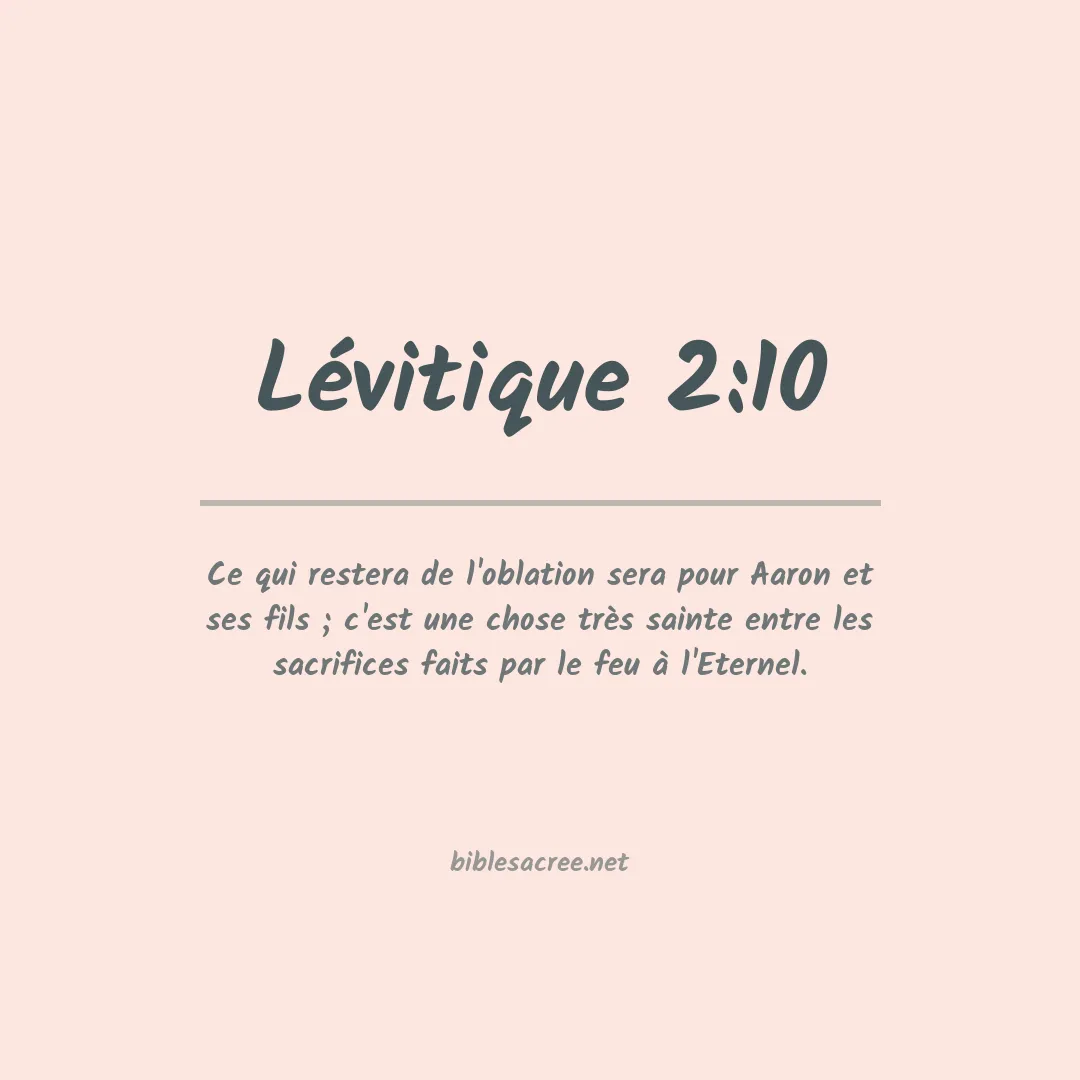 Lévitique - 2:10