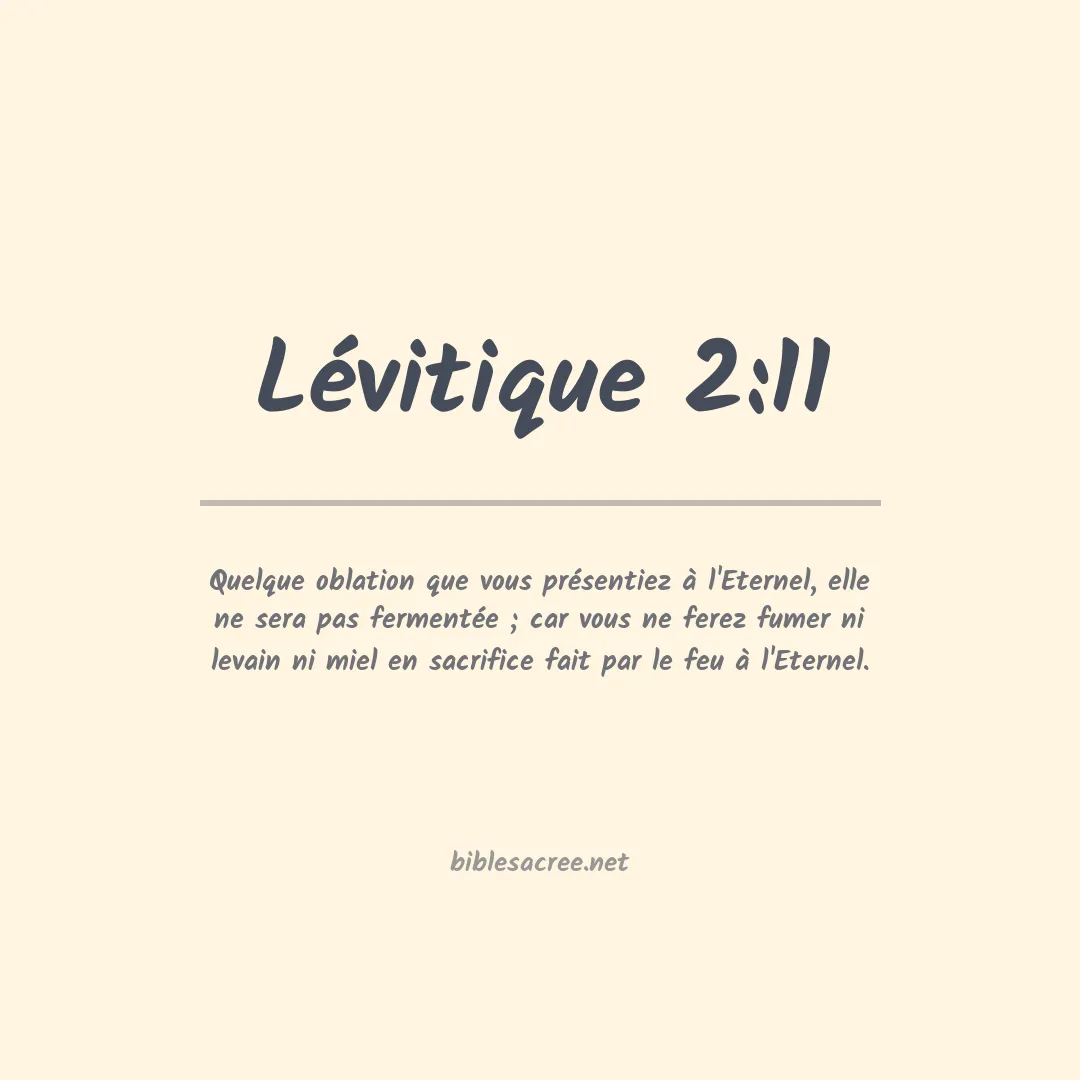 Lévitique - 2:11