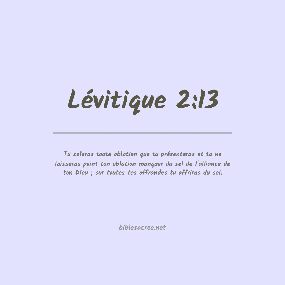 Lévitique - 2:13