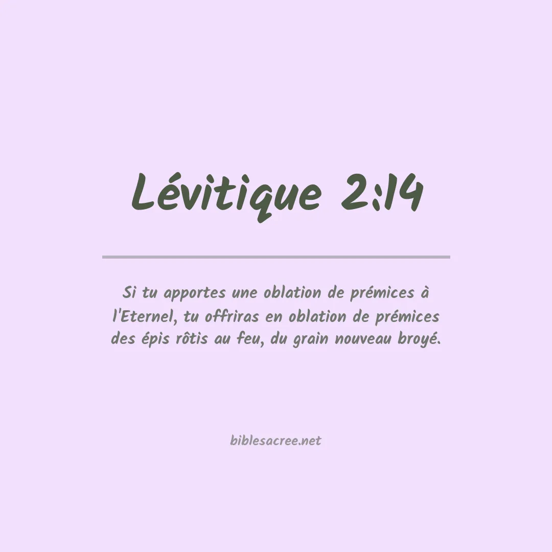 Lévitique - 2:14