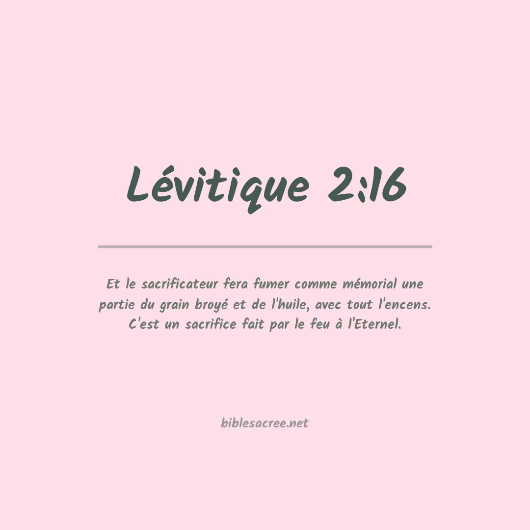 Lévitique - 2:16
