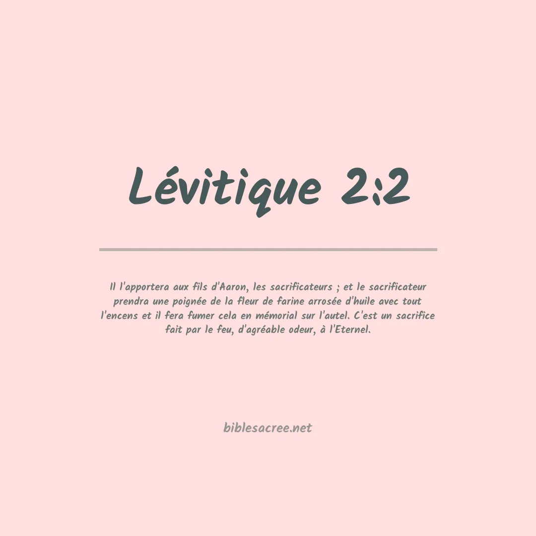 Lévitique - 2:2