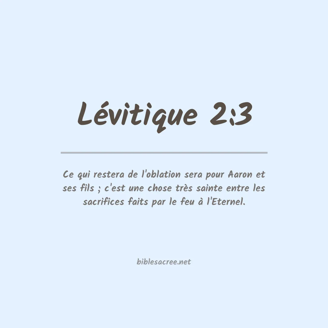 Lévitique - 2:3