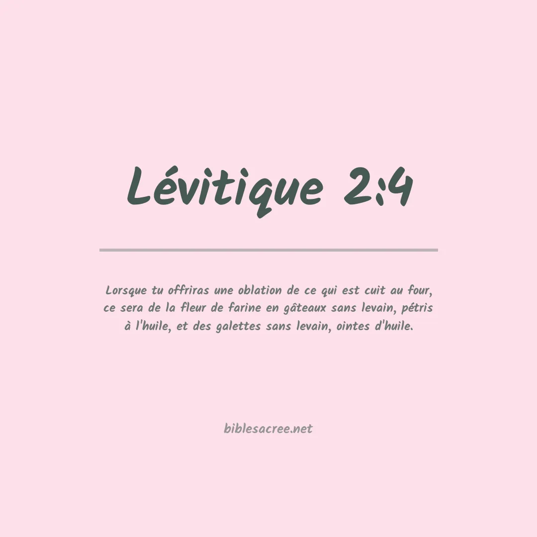 Lévitique - 2:4