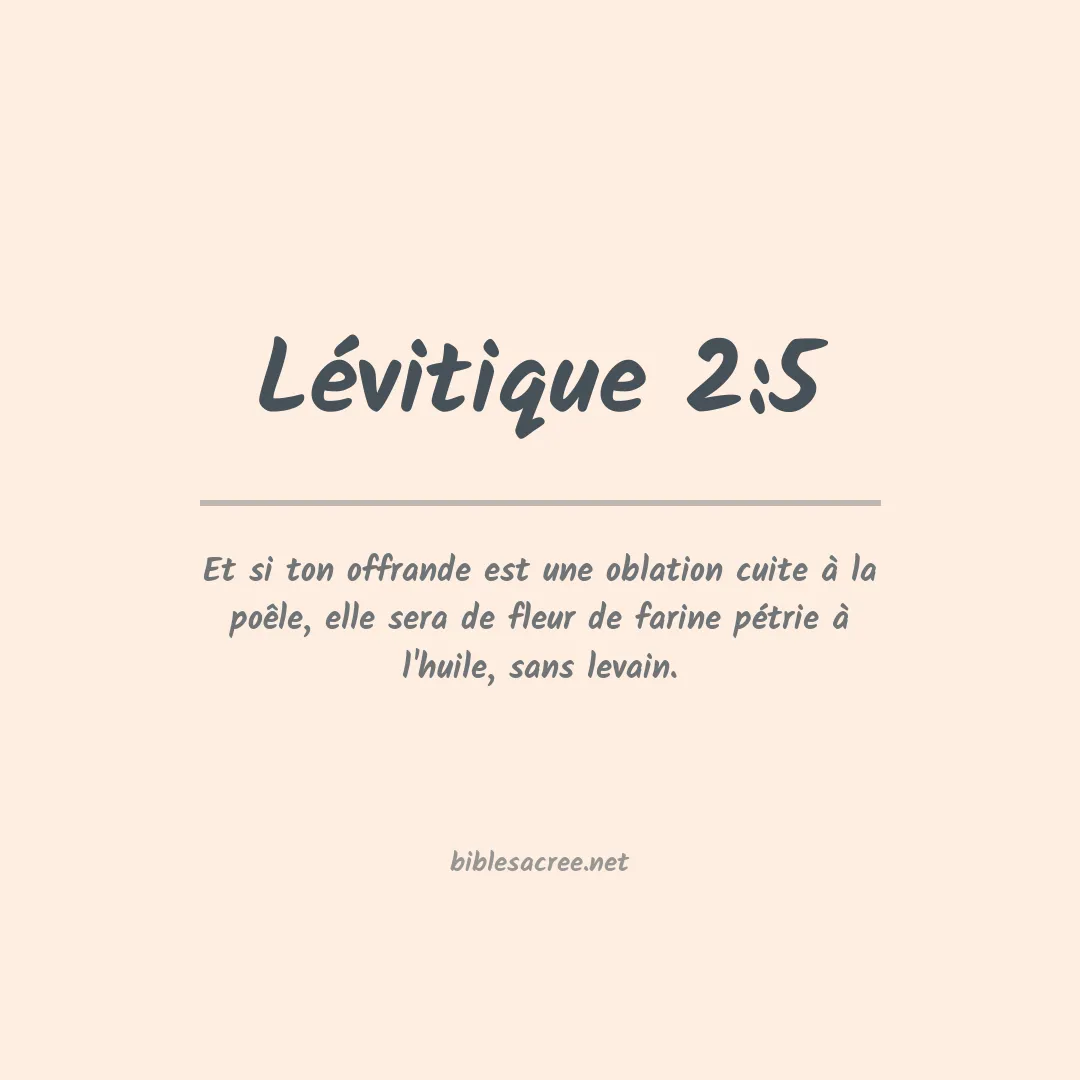 Lévitique - 2:5