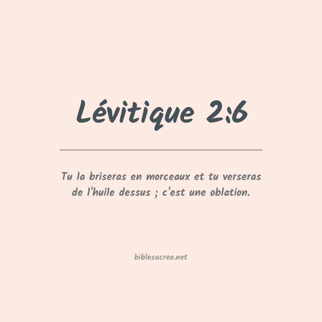 Lévitique - 2:6