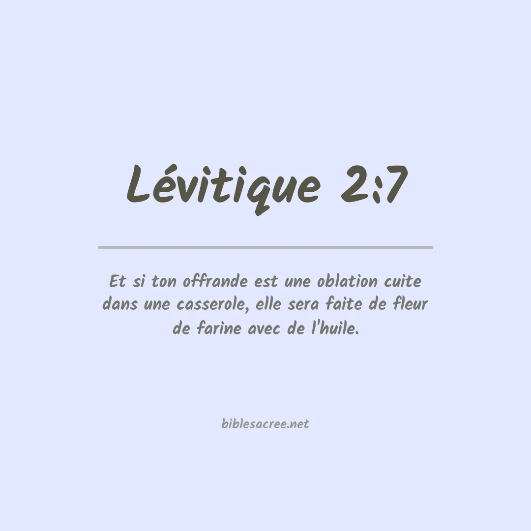 Lévitique - 2:7
