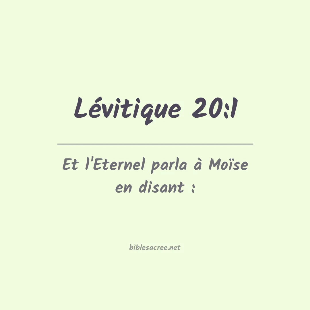 Lévitique - 20:1