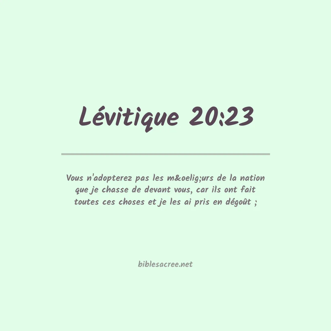 Lévitique - 20:23