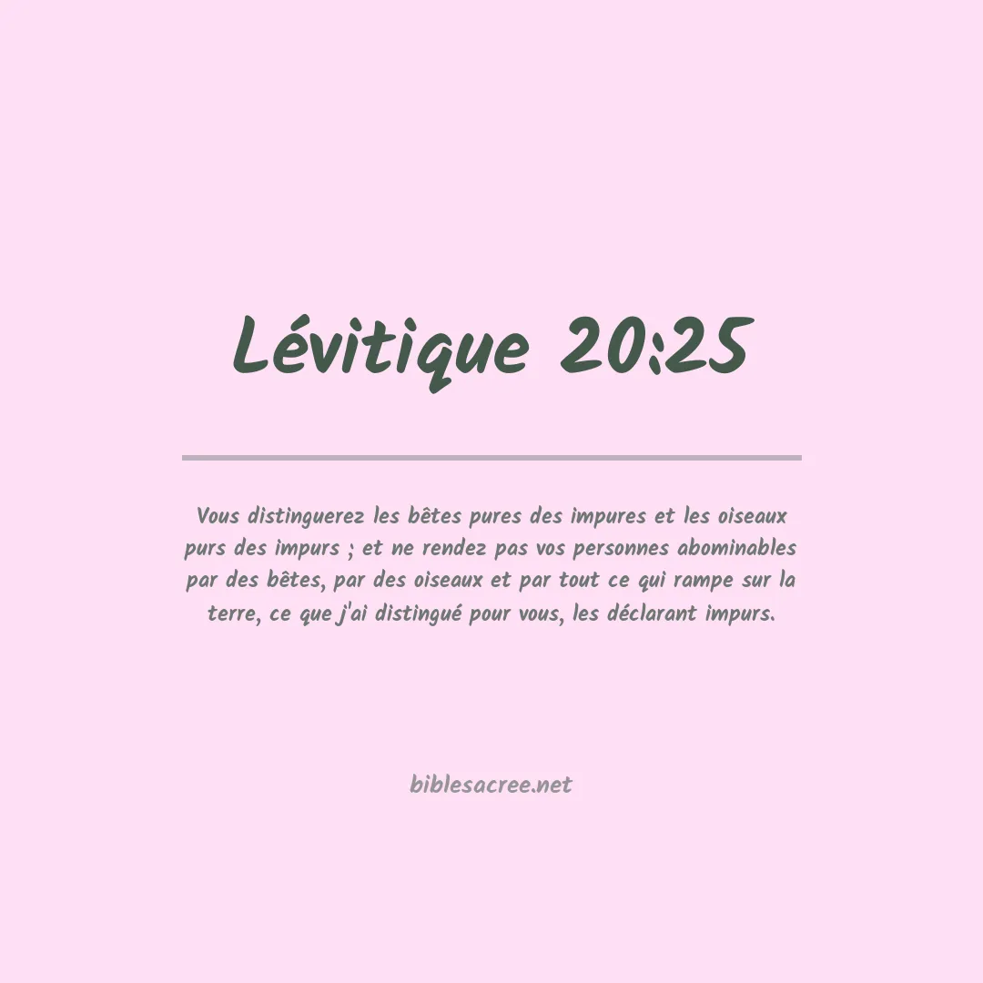 Lévitique - 20:25