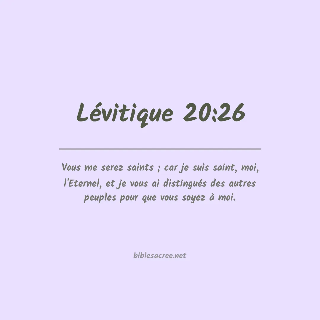 Lévitique - 20:26