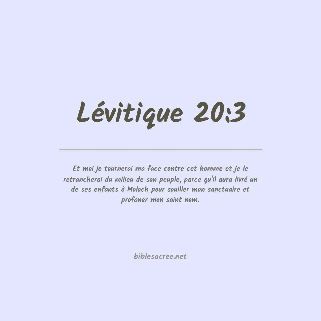 Lévitique - 20:3
