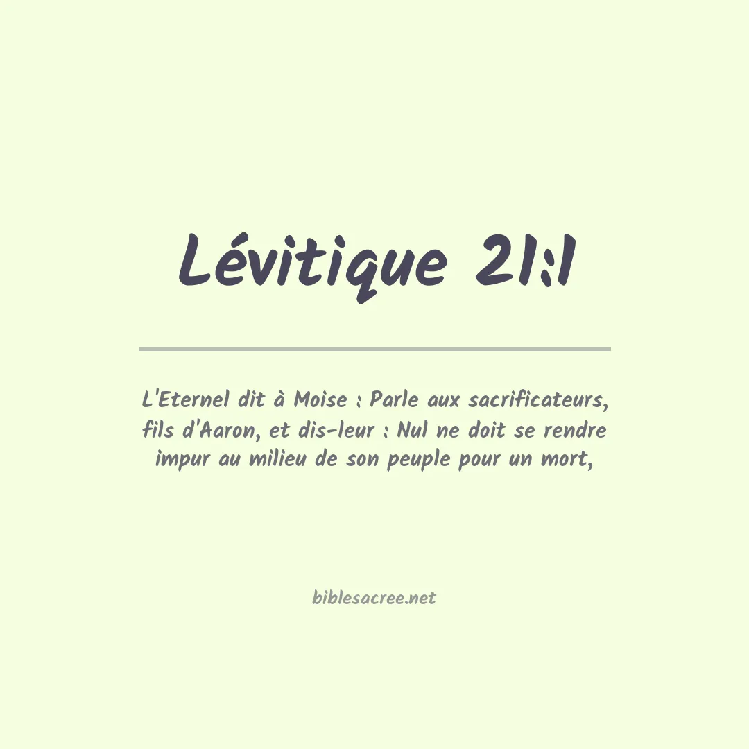 Lévitique - 21:1