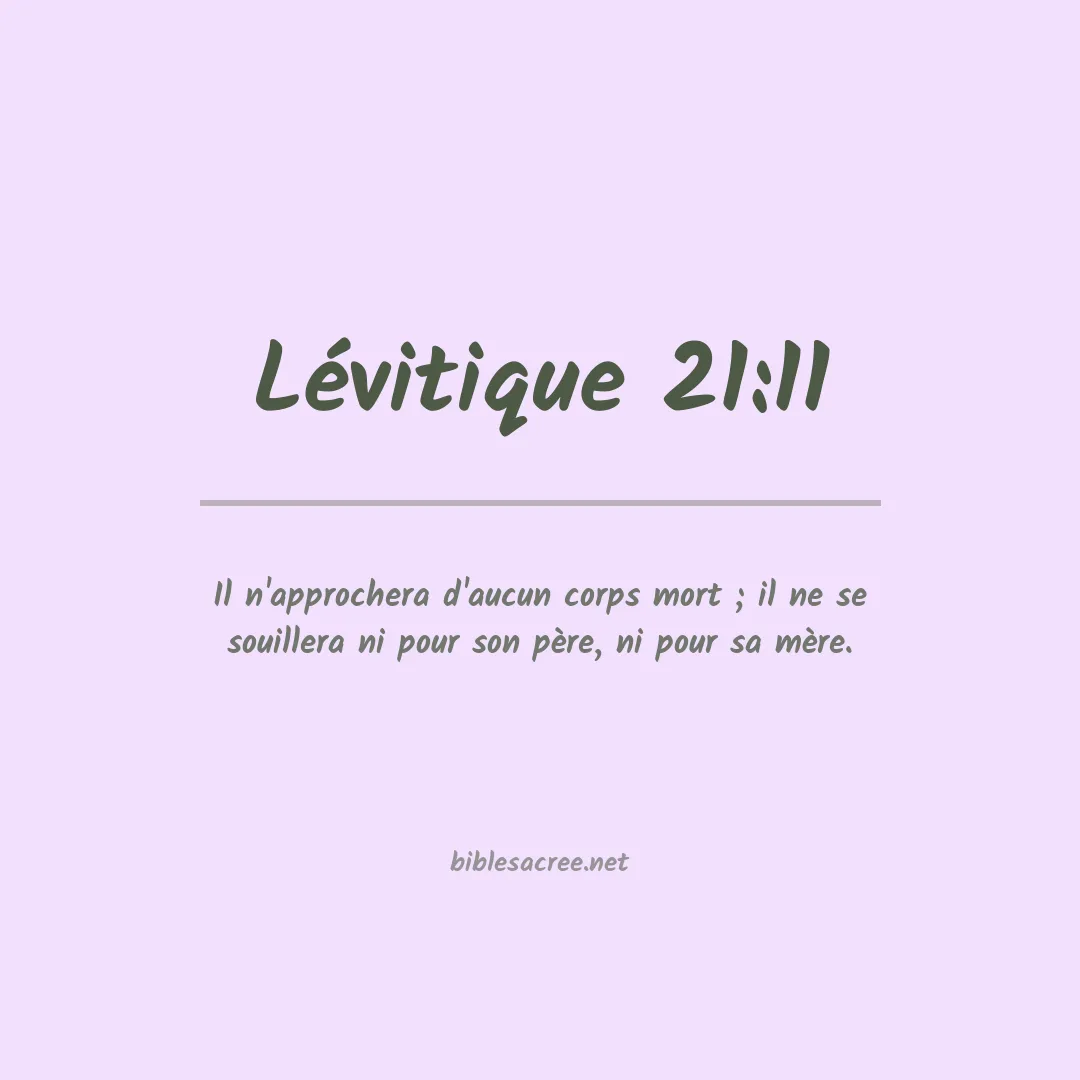Lévitique - 21:11