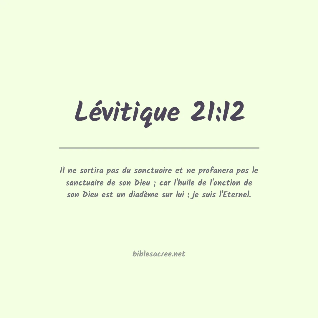Lévitique - 21:12