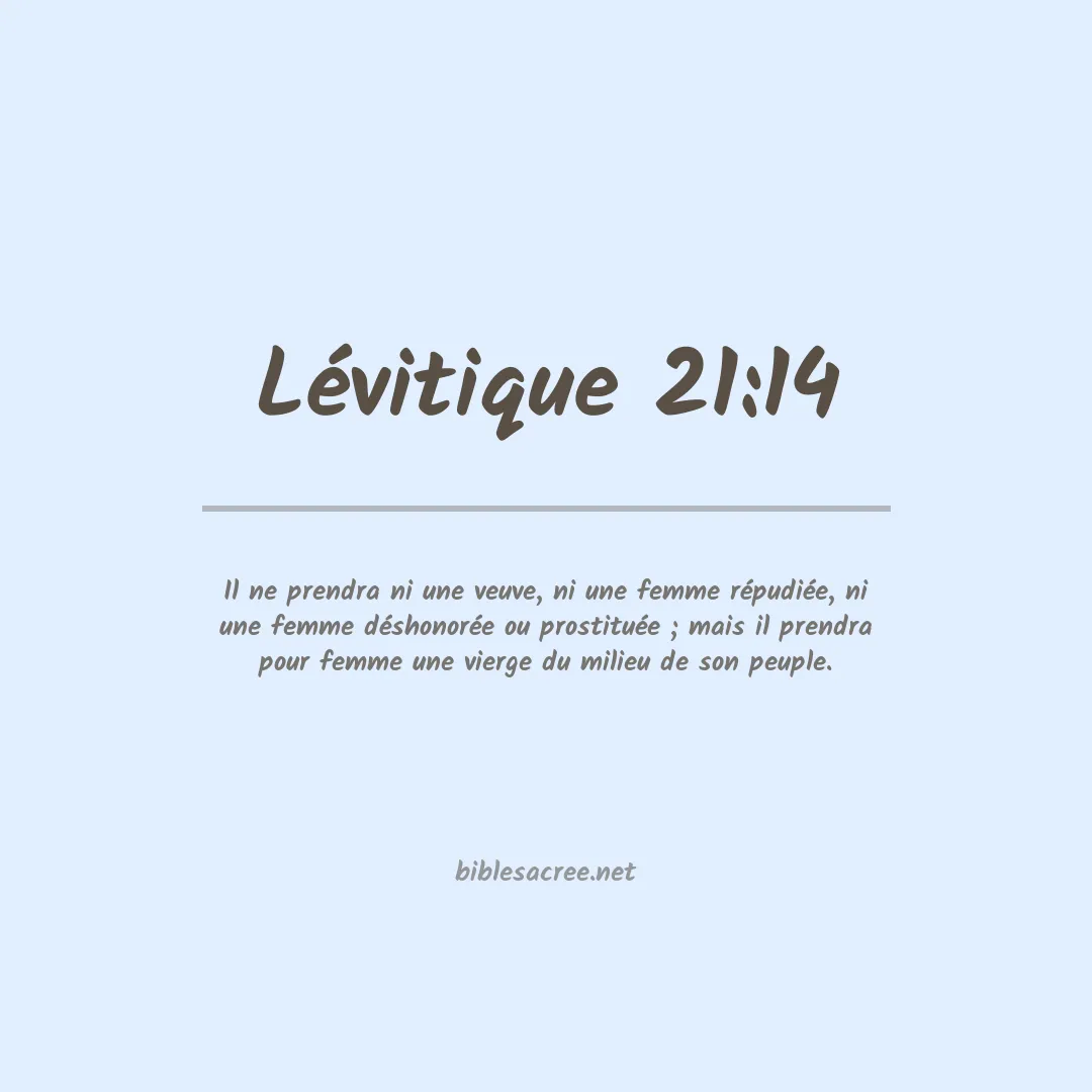 Lévitique - 21:14