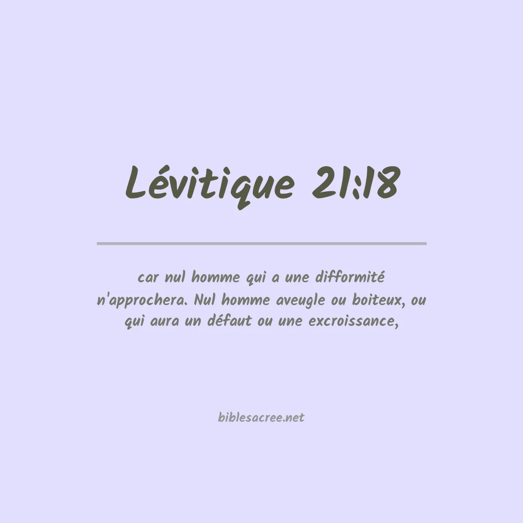 Lévitique - 21:18