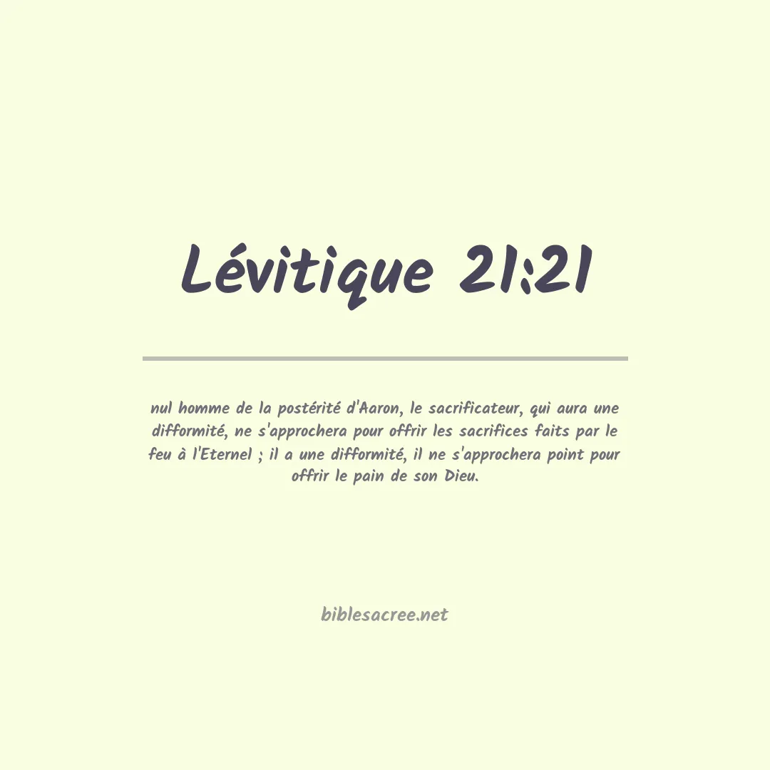 Lévitique - 21:21