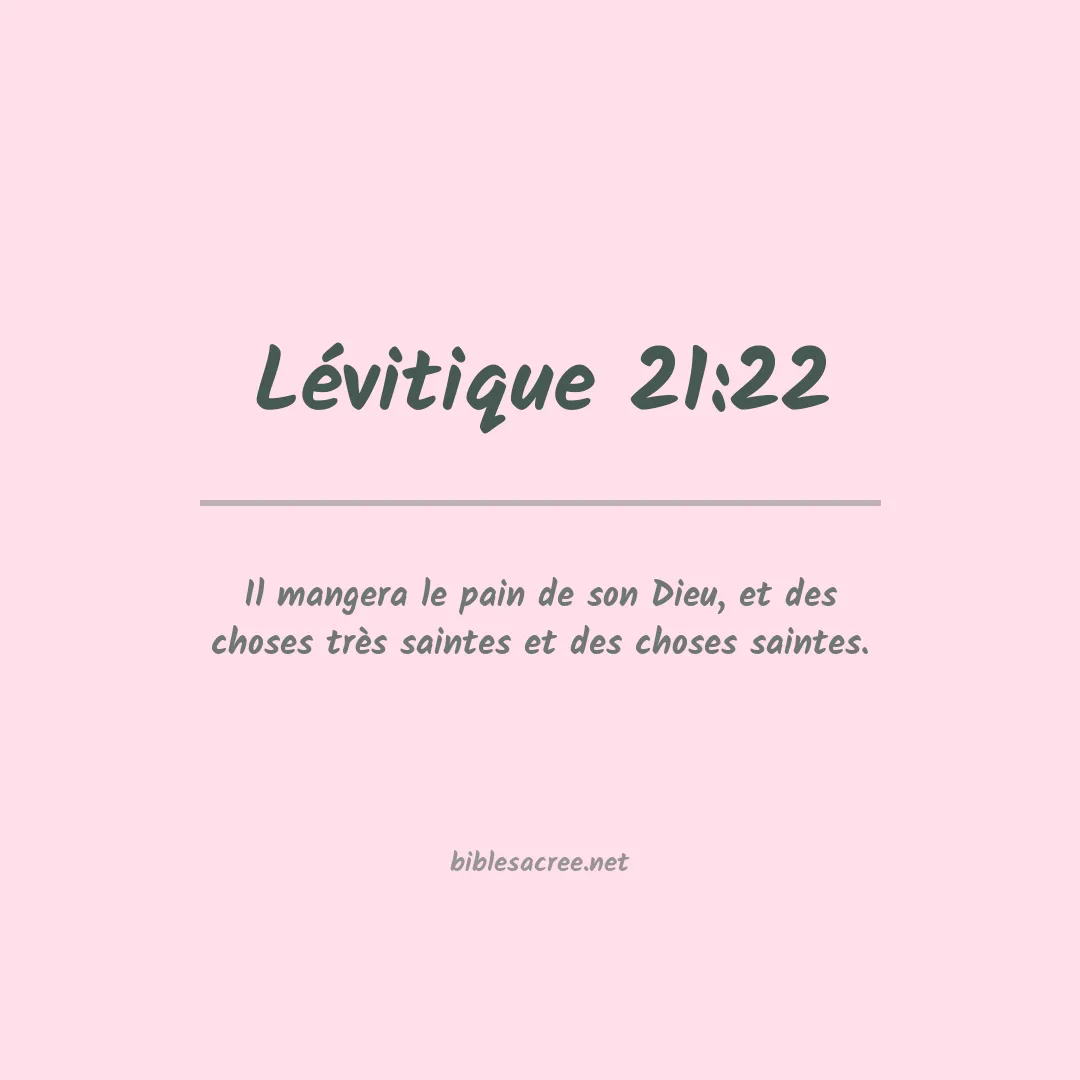 Lévitique - 21:22