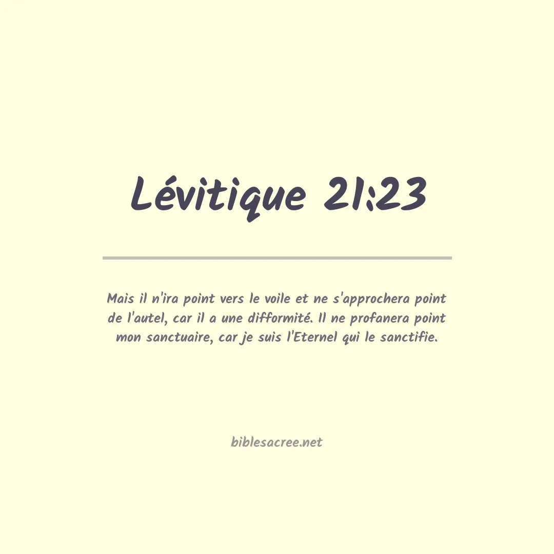 Lévitique - 21:23