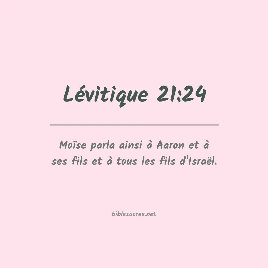 Lévitique - 21:24