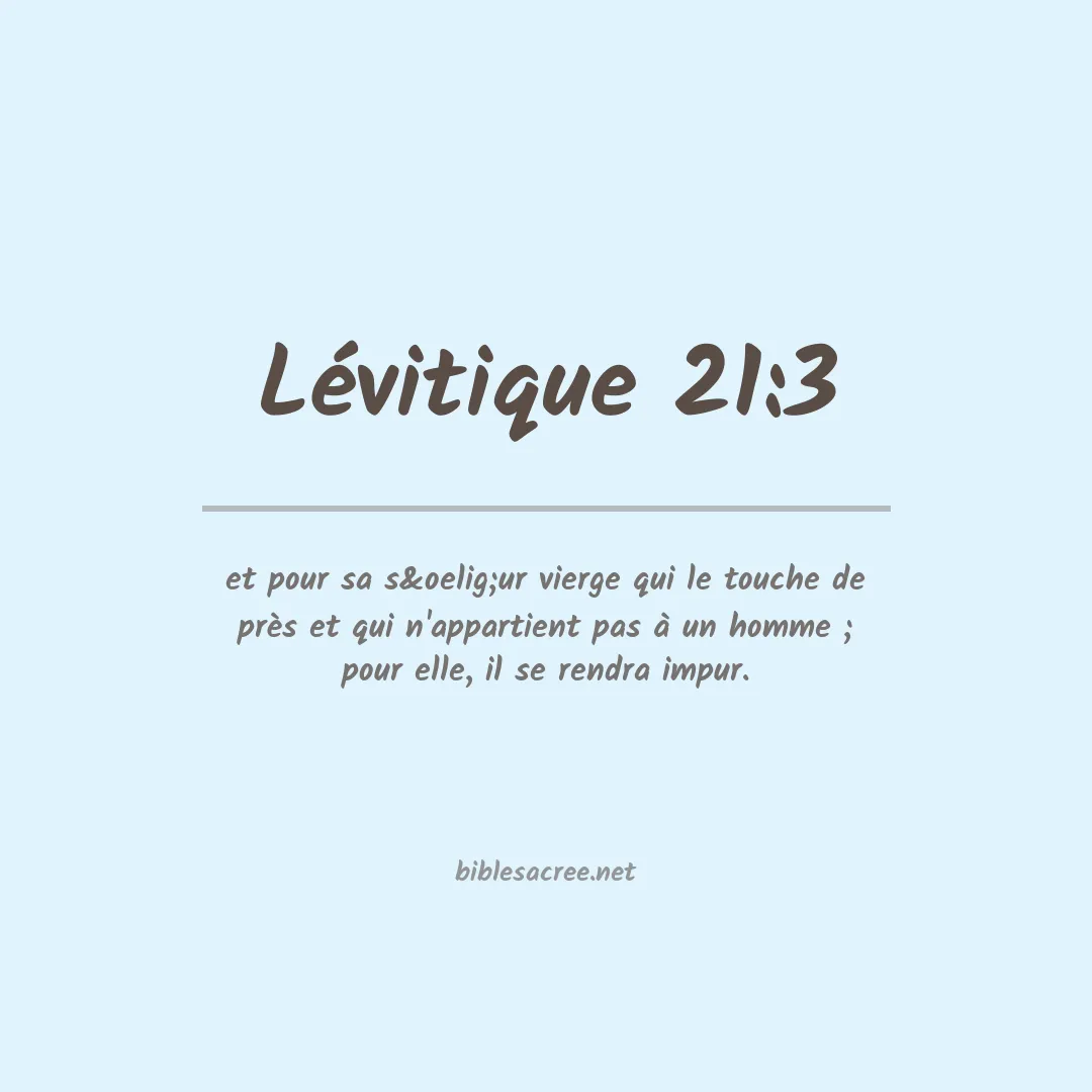 Lévitique - 21:3