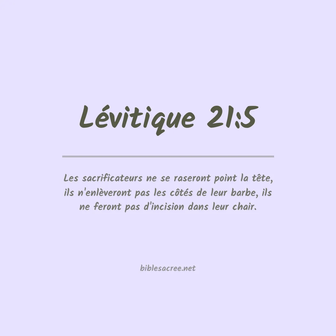 Lévitique - 21:5