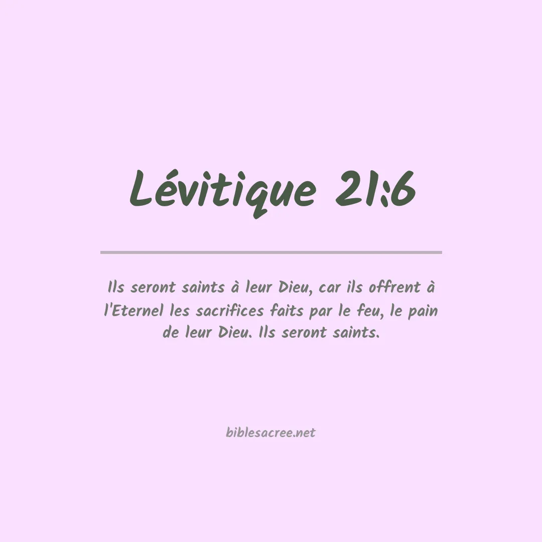 Lévitique - 21:6