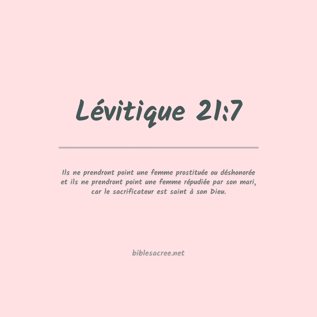 Lévitique - 21:7