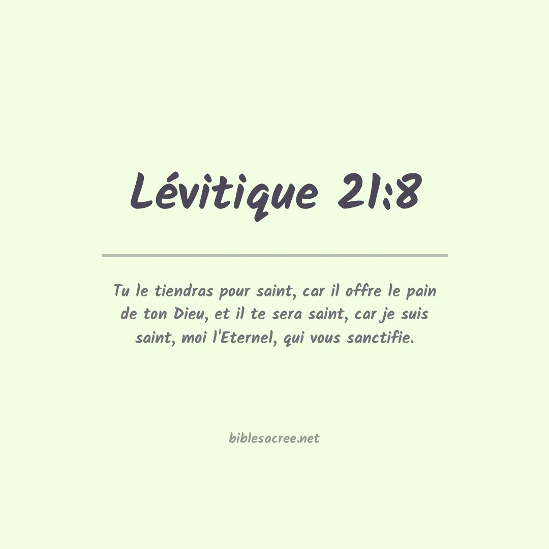 Lévitique - 21:8
