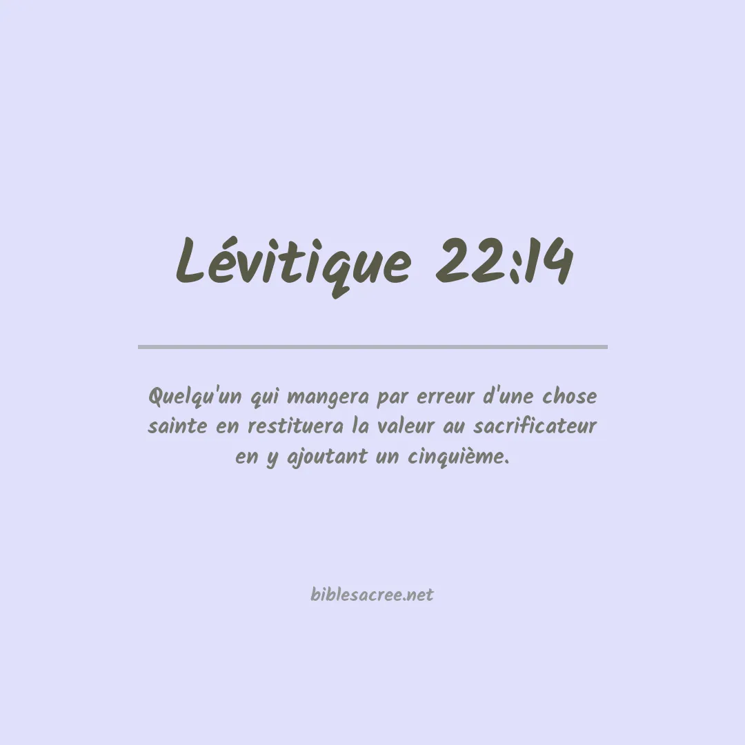 Lévitique - 22:14