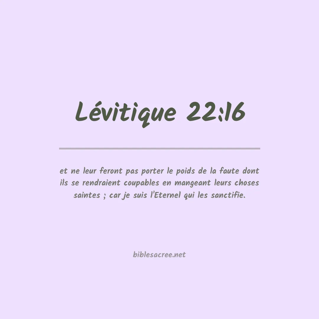 Lévitique - 22:16