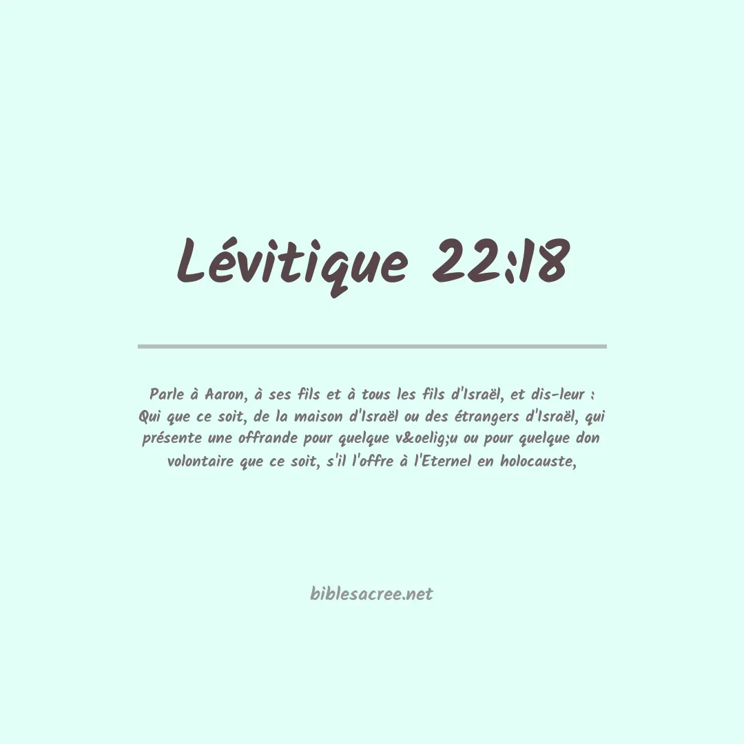 Lévitique - 22:18