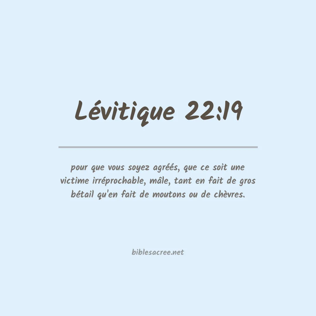 Lévitique - 22:19