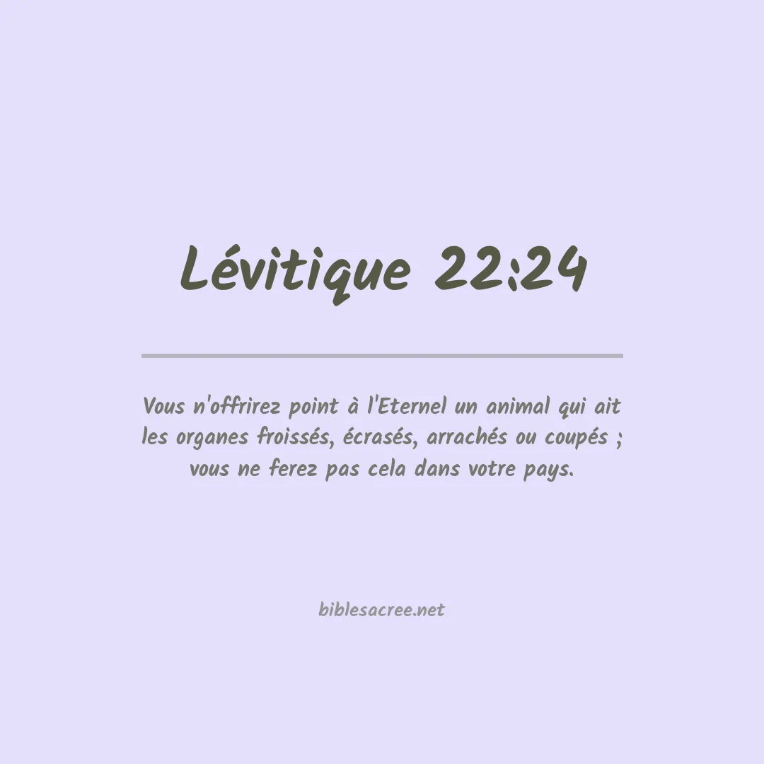 Lévitique - 22:24