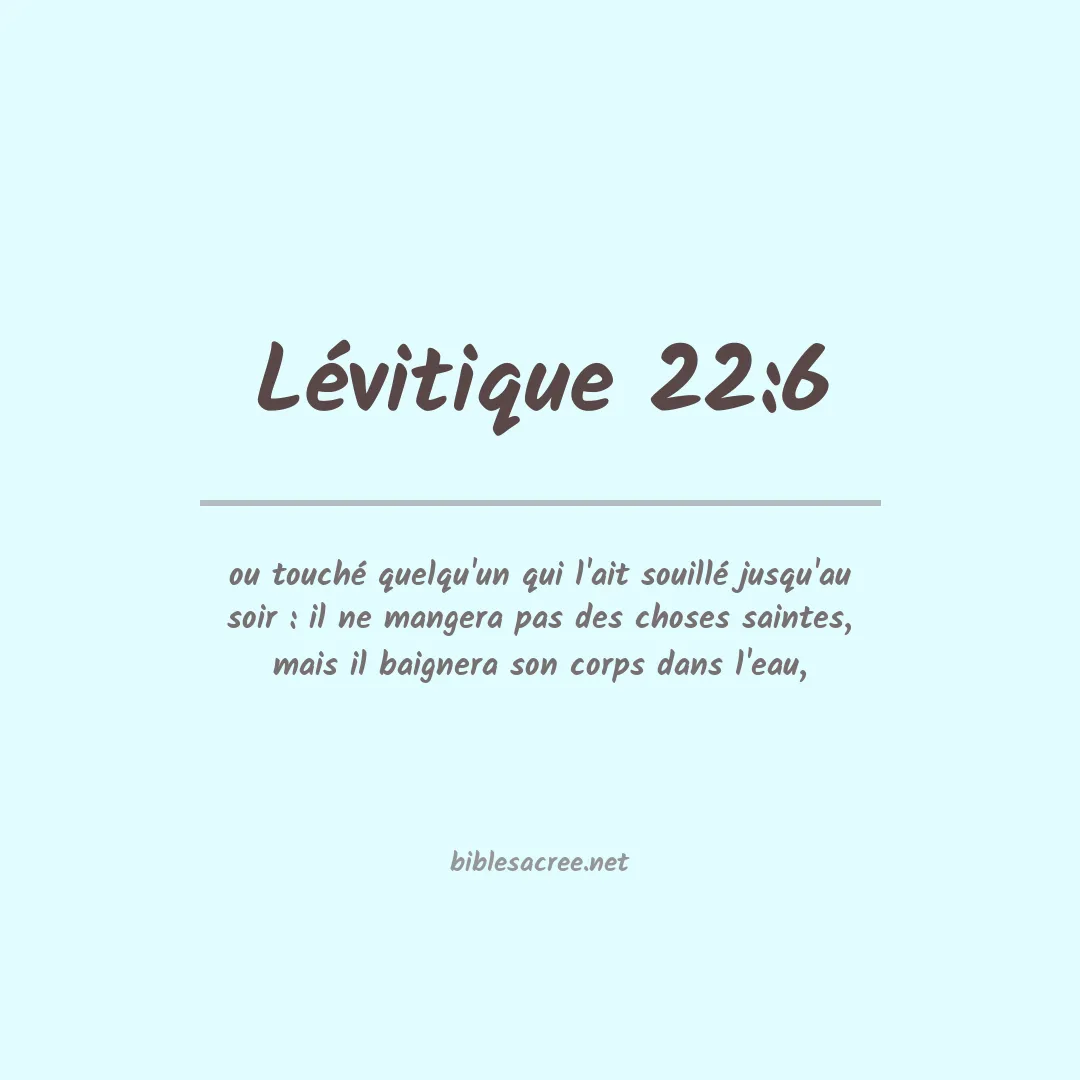 Lévitique - 22:6