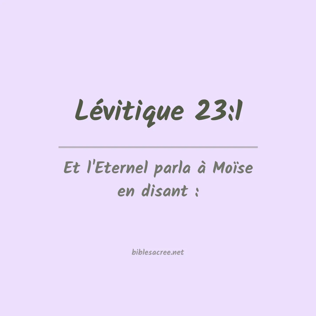 Lévitique - 23:1