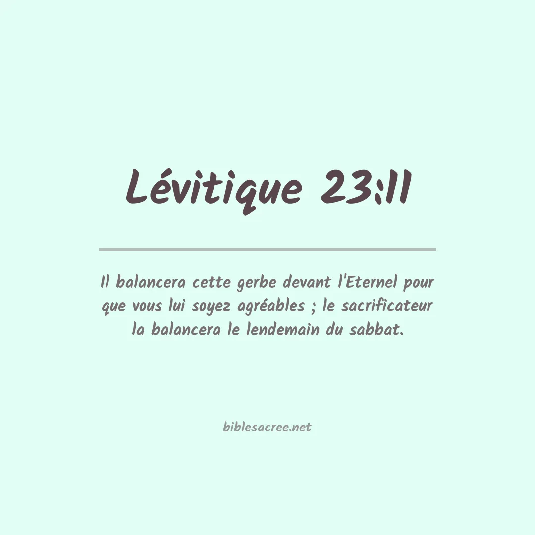 Lévitique - 23:11