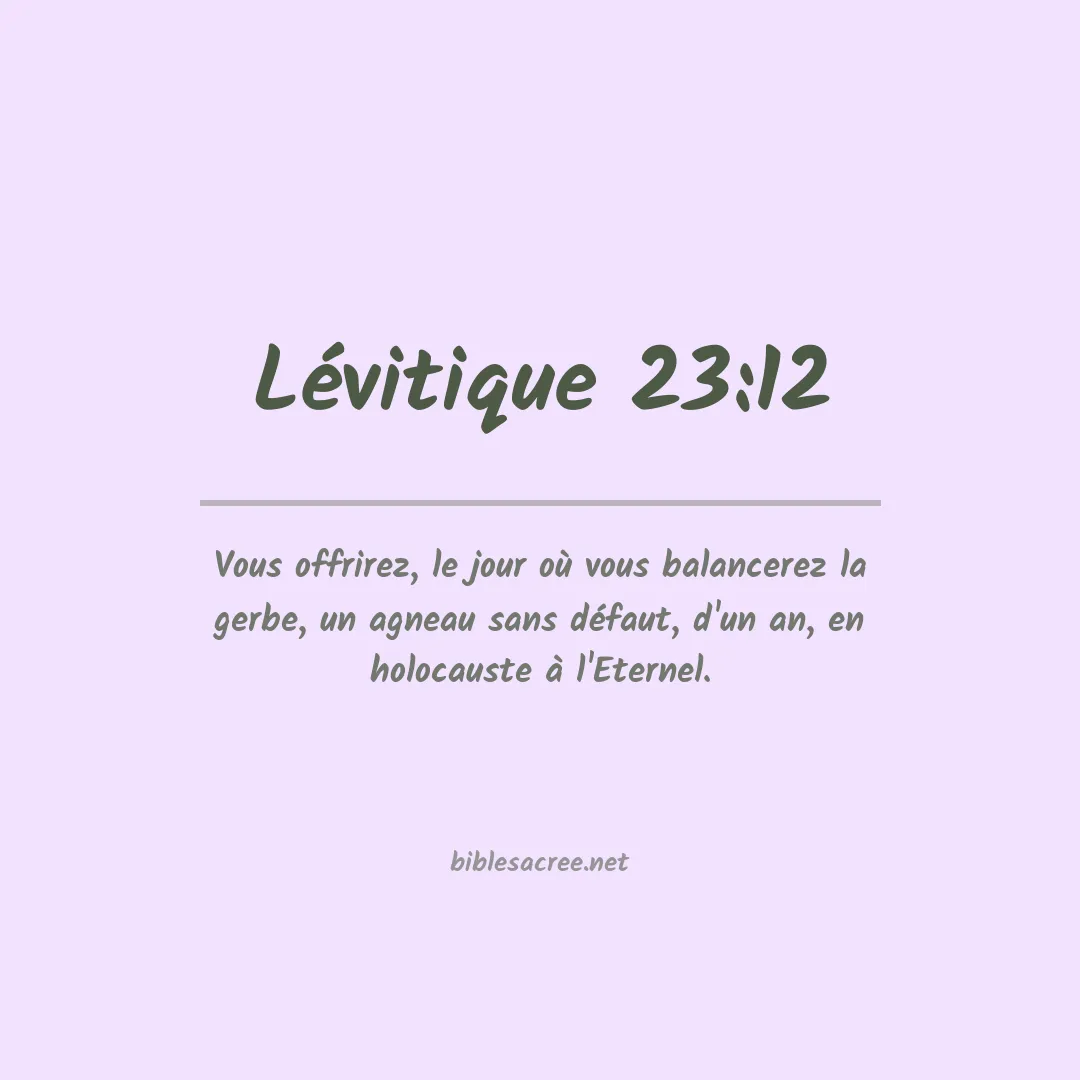 Lévitique - 23:12