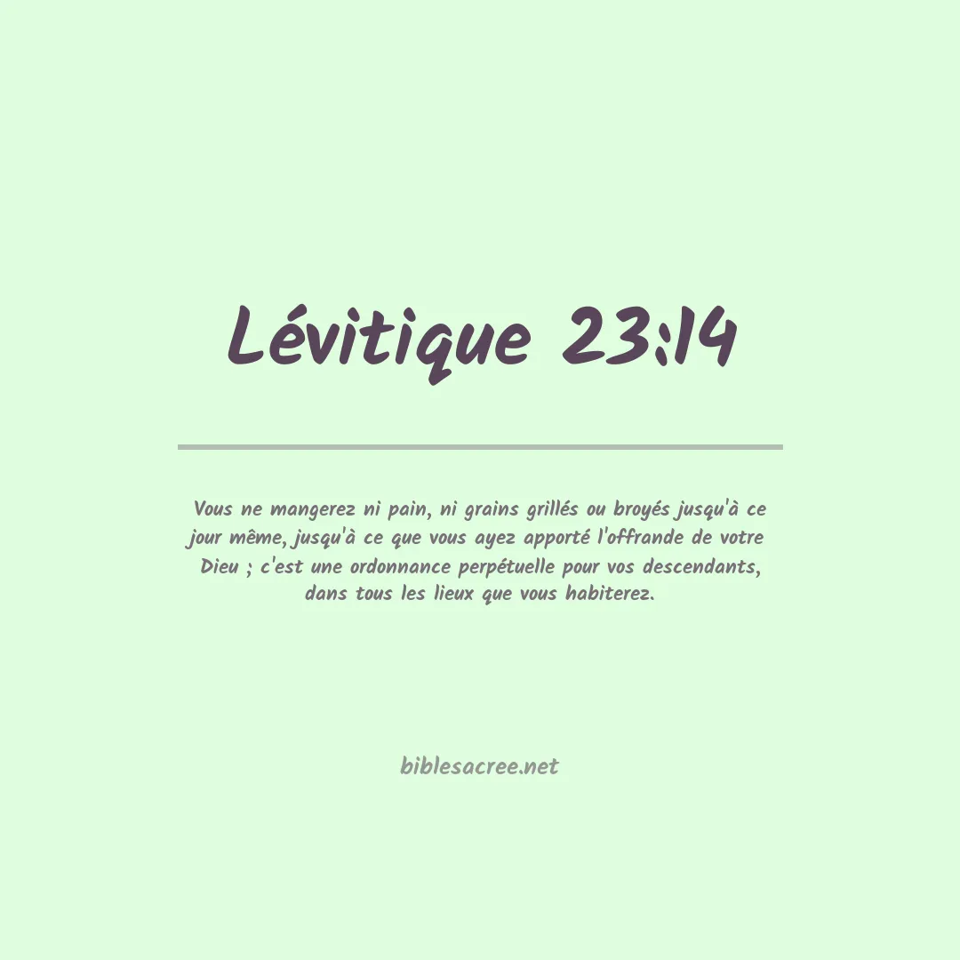Lévitique - 23:14