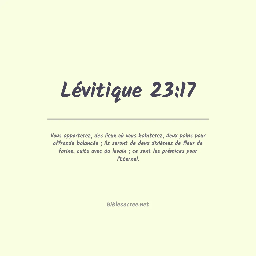 Lévitique - 23:17
