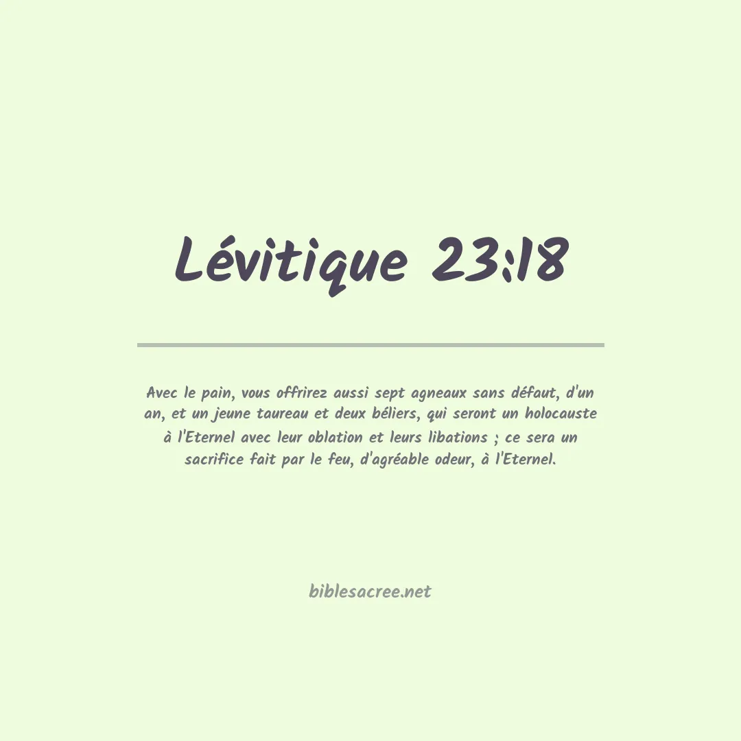 Lévitique - 23:18