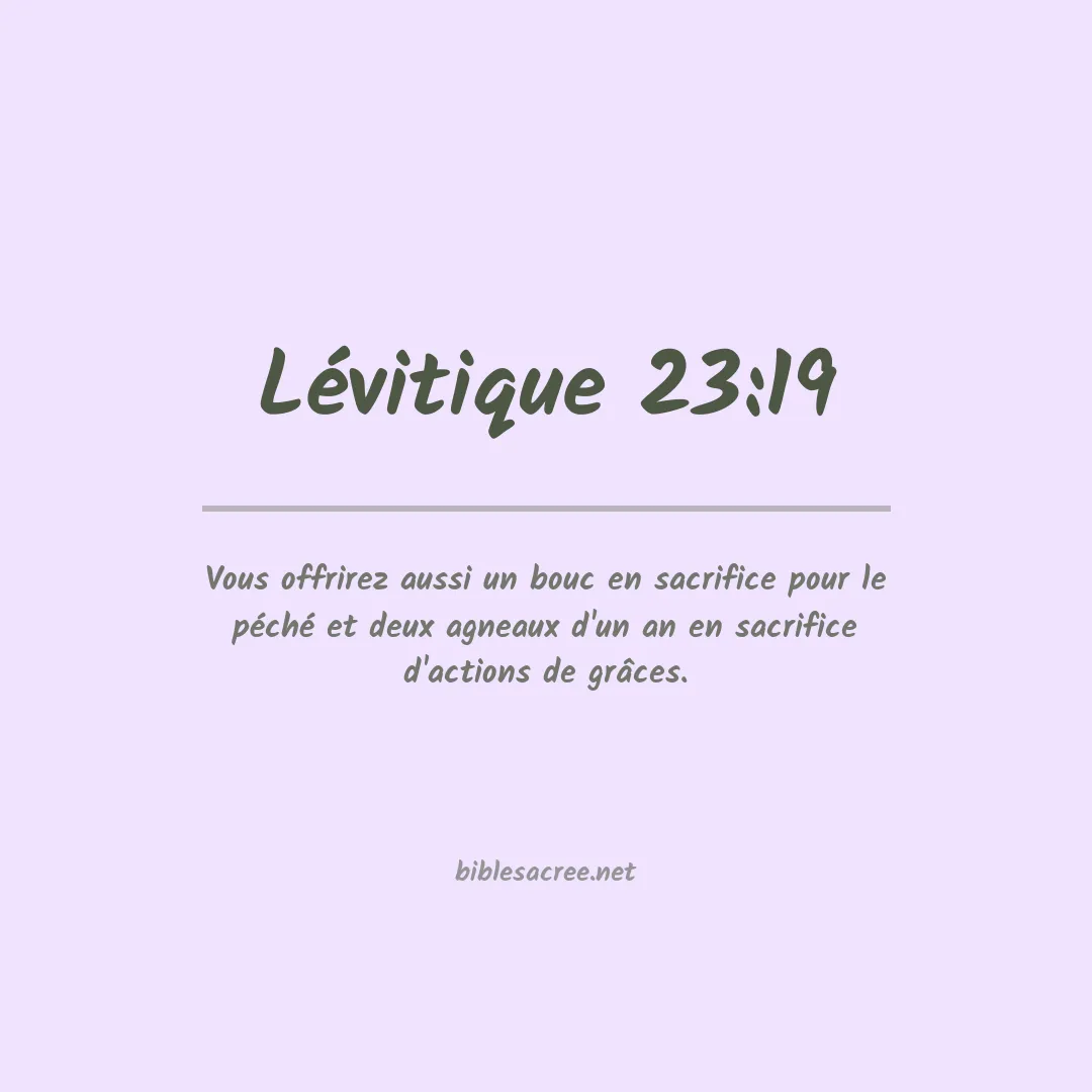 Lévitique - 23:19