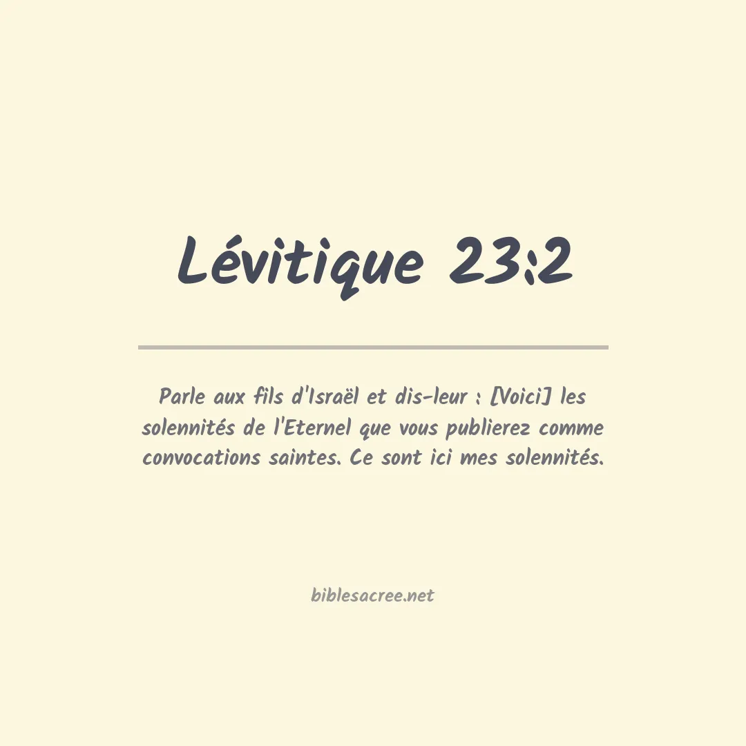 Lévitique - 23:2