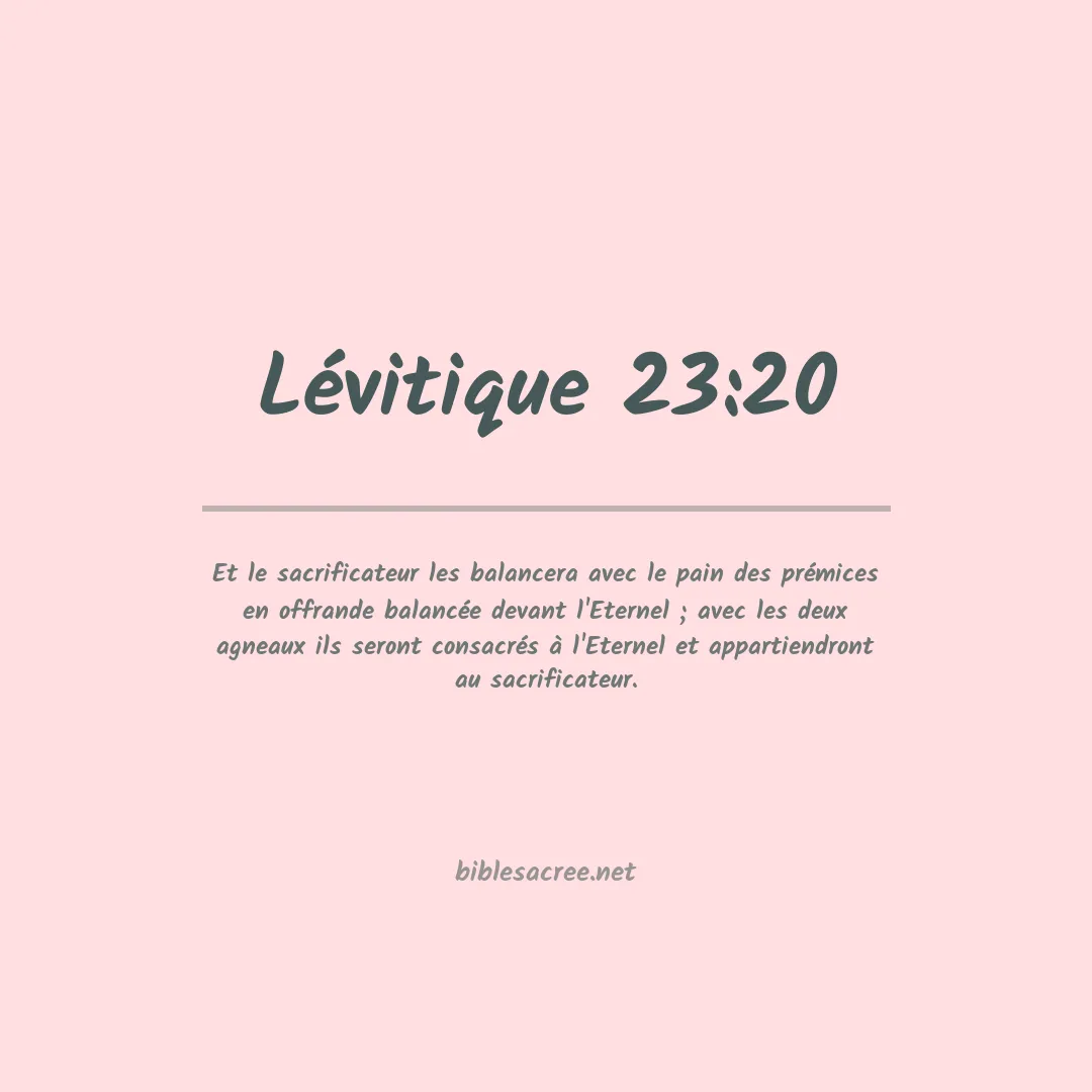 Lévitique - 23:20