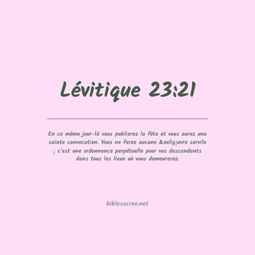 Lévitique - 23:21