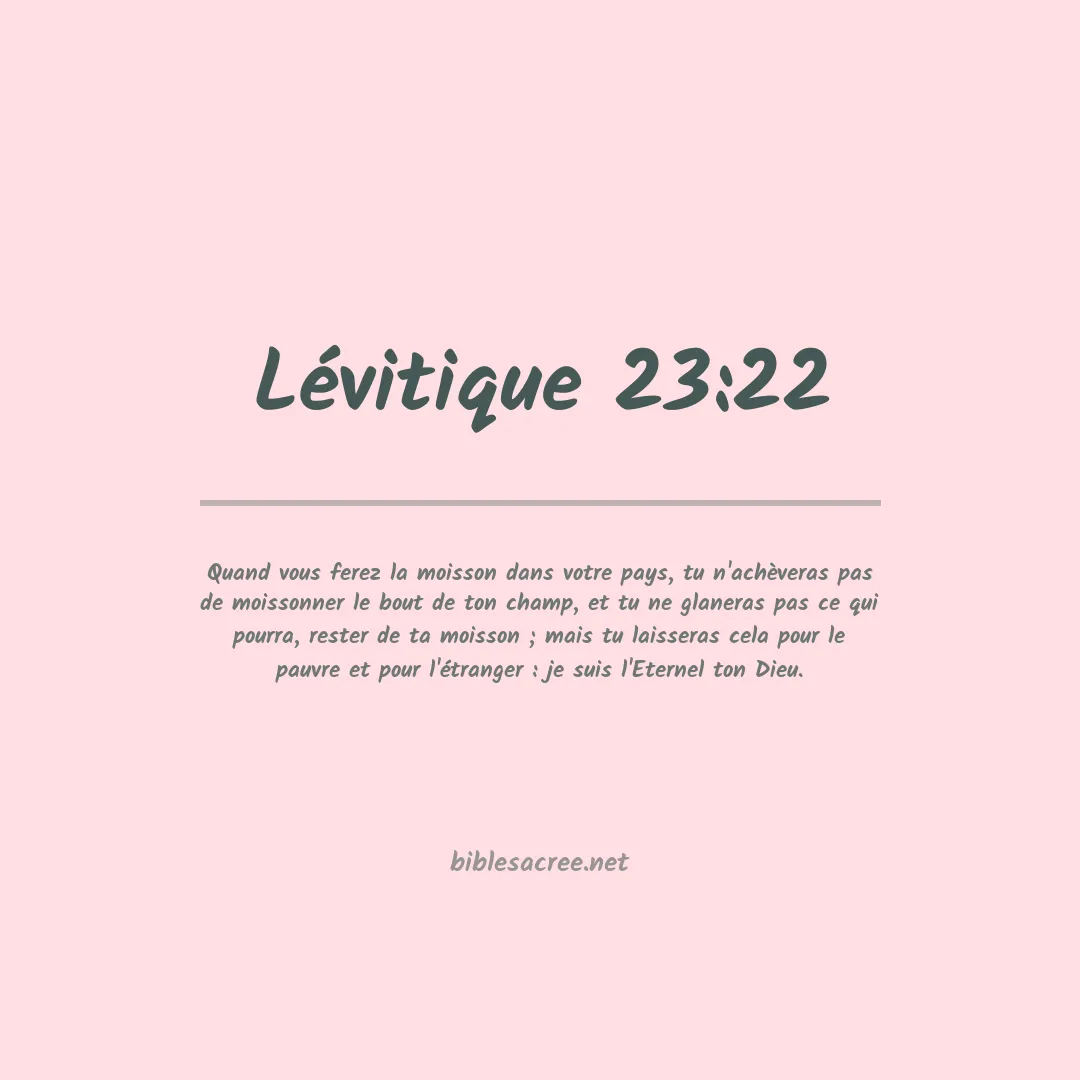 Lévitique - 23:22