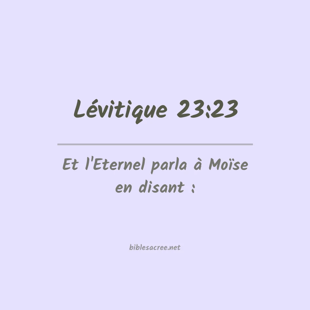 Lévitique - 23:23