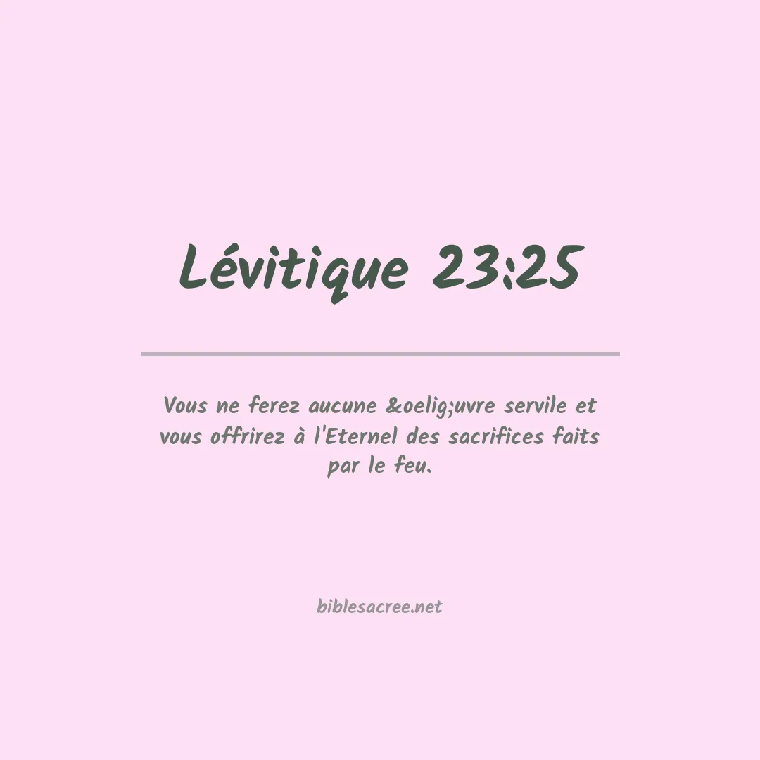 Lévitique - 23:25